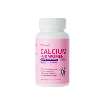 Calcium Supplements for Women, 1200 mg with Vitamin D3 K2, B12