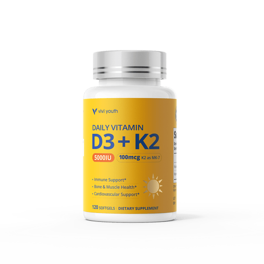 Vitamin D3 K2 Supplement, Vitamin D3 5000 IU & K2 as MK-7 100 mcg