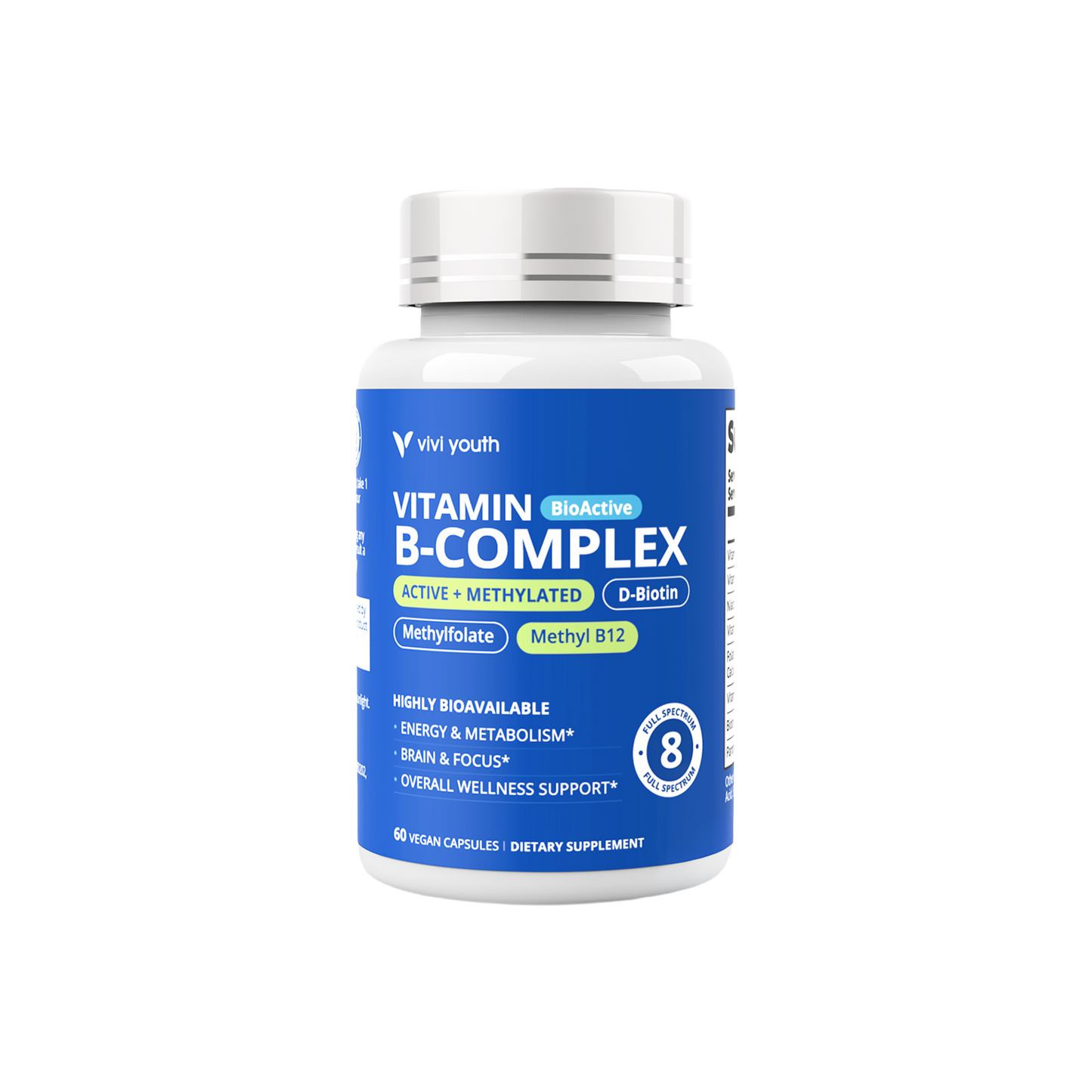 Vitamin B Complex for Women - BioActive Vitamin B12, Methylfolate - Methylated b Complex