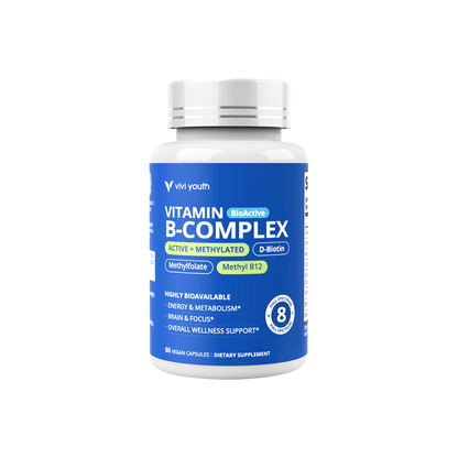 Vitamin B Complex for Women - BioActive Vitamin B12, Methylfolate - Methylated b Complex