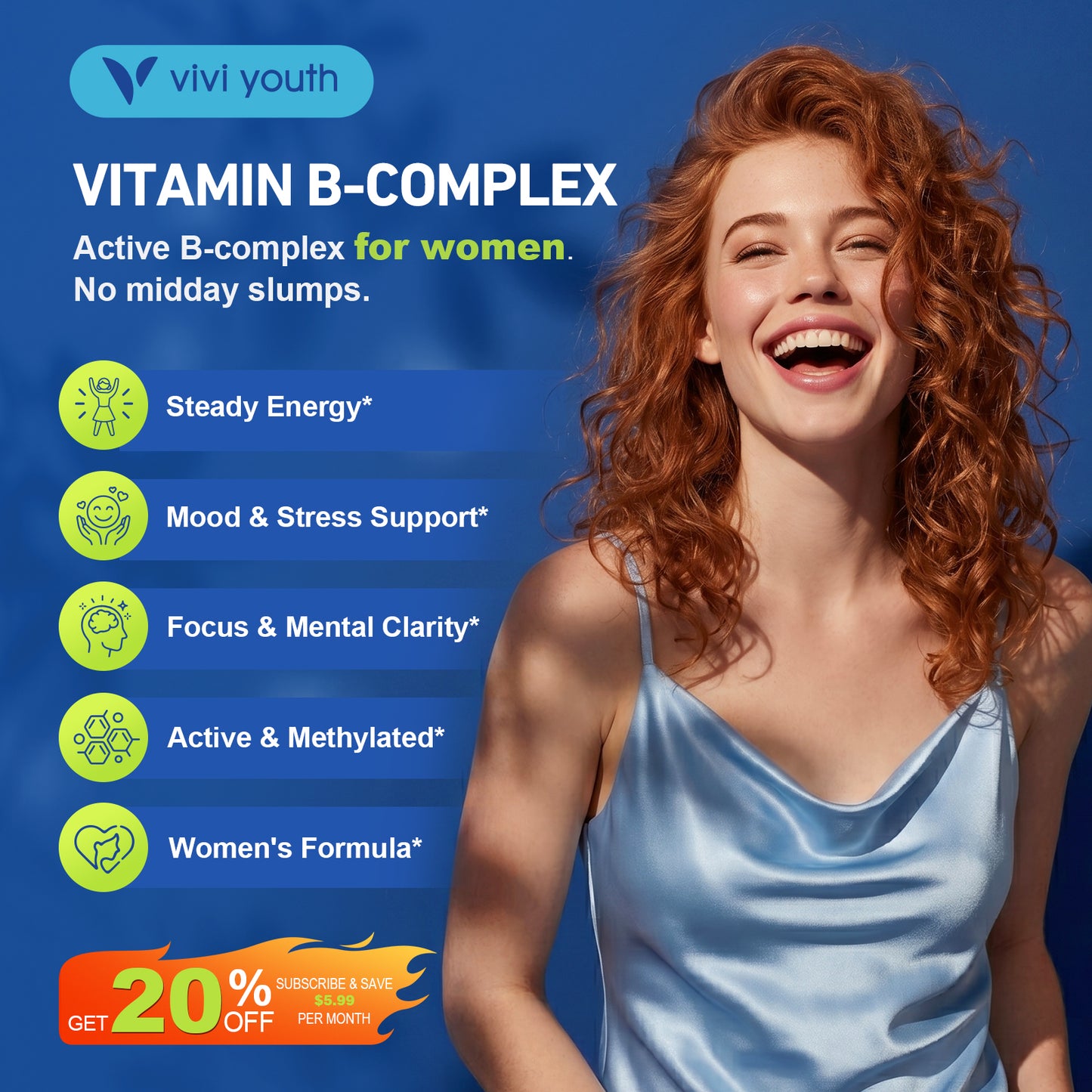 Vitamin B Complex for Women - BioActive Vitamin B12, Methylfolate - Methylated b Complex