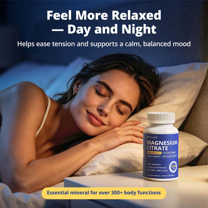 Magnesium Citrate 230mg Capsules 120 Count, High Absorption Magnesium Supplement