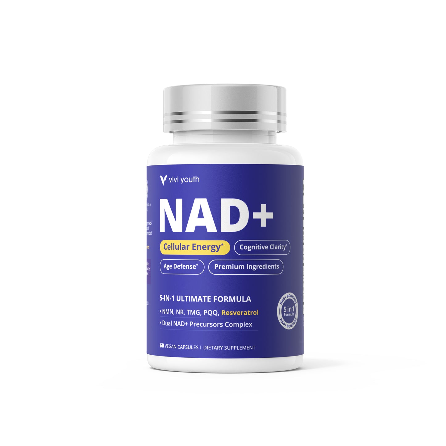 Doctor-Formulated NAD+ Supplement with NMN 250mg & NR 100mg