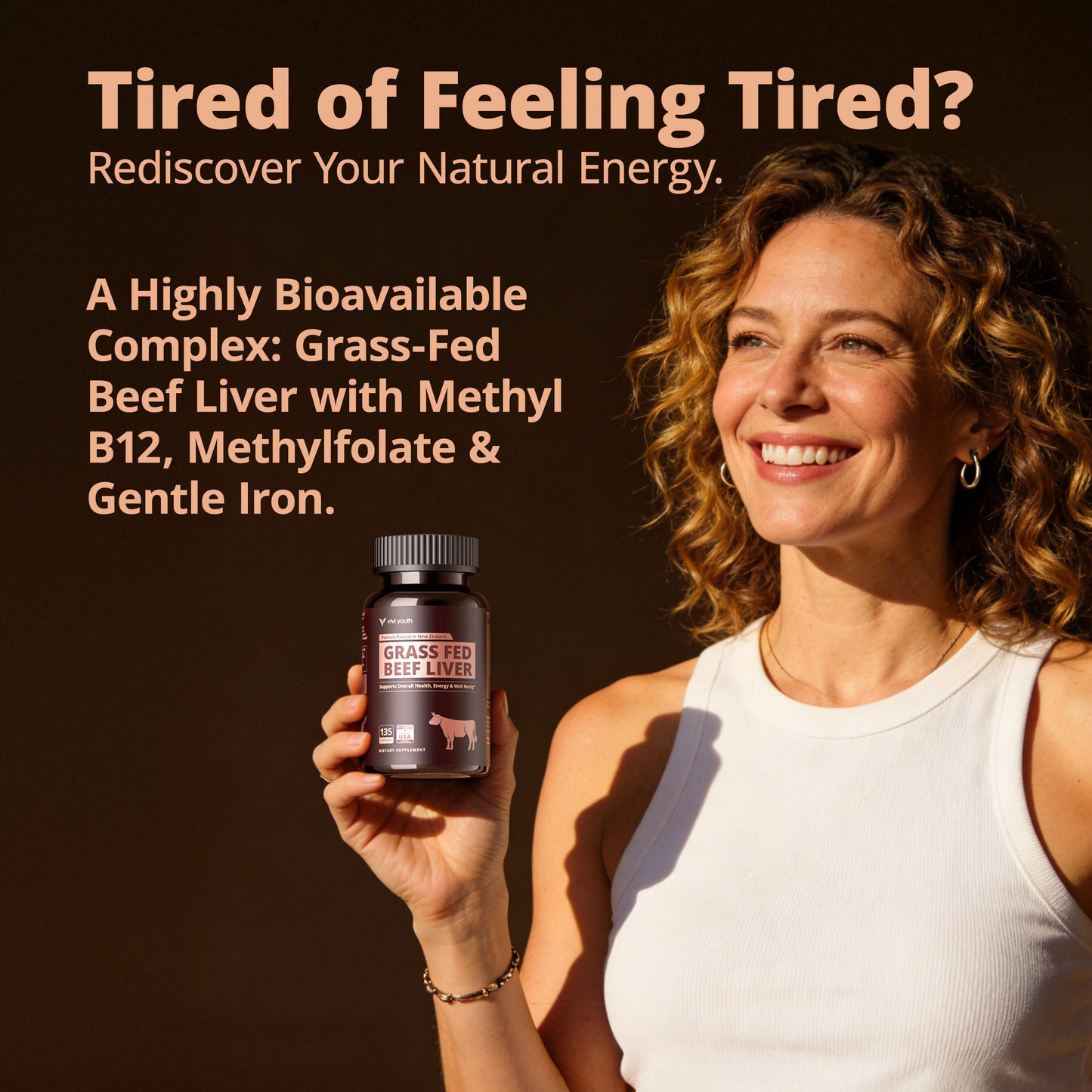 Grass Fed Beef Liver Capsules, Freeze Dried Beef Liver Supplement