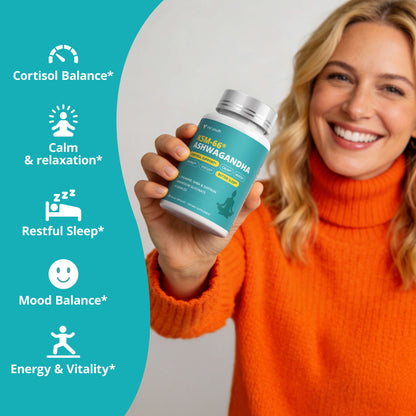 Cortisol Supplement with KSM-66® Ashwagandha & L-Theanine