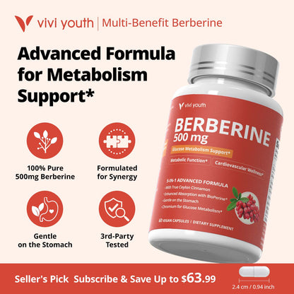 Berberine 500mg with Ceylon Cinnamon