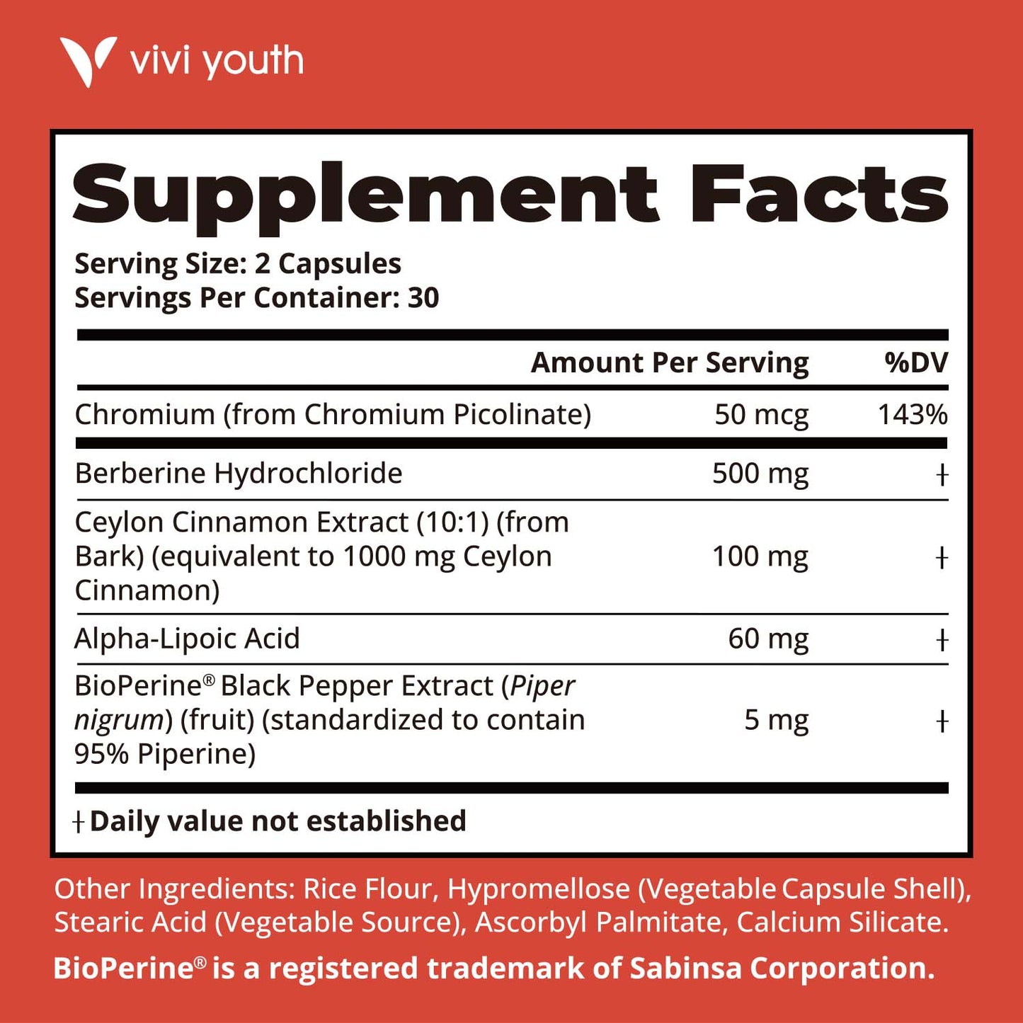 Berberine 500mg with Ceylon Cinnamon