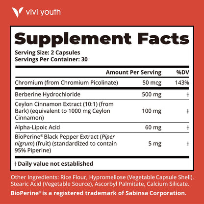 Berberine 500mg with Ceylon Cinnamon