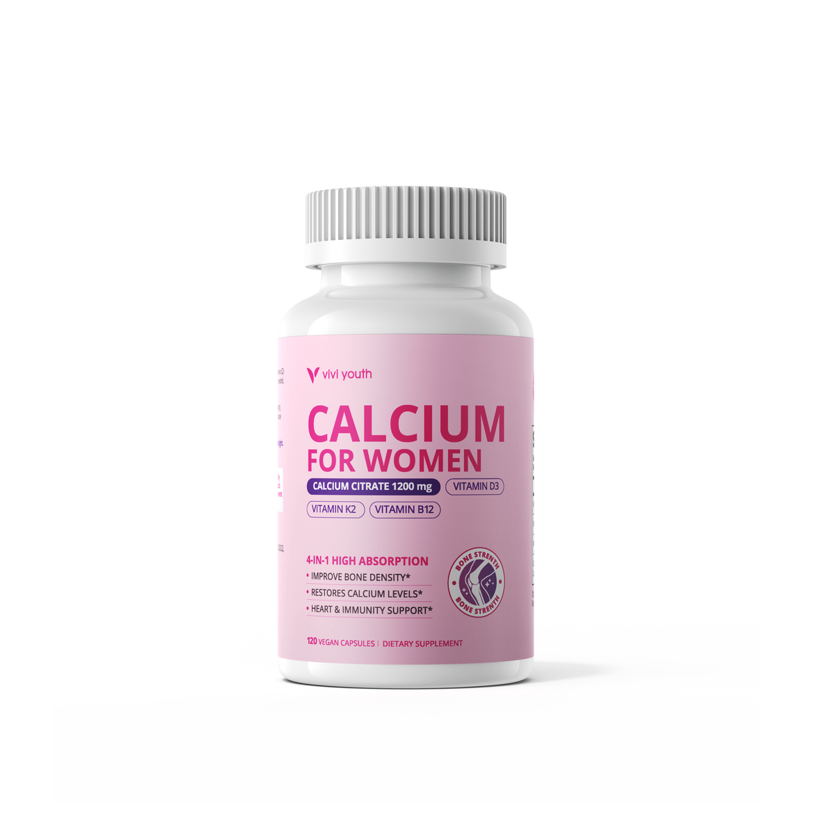 Calcium Supplement for Women with Vitamin D3, K2 and B12