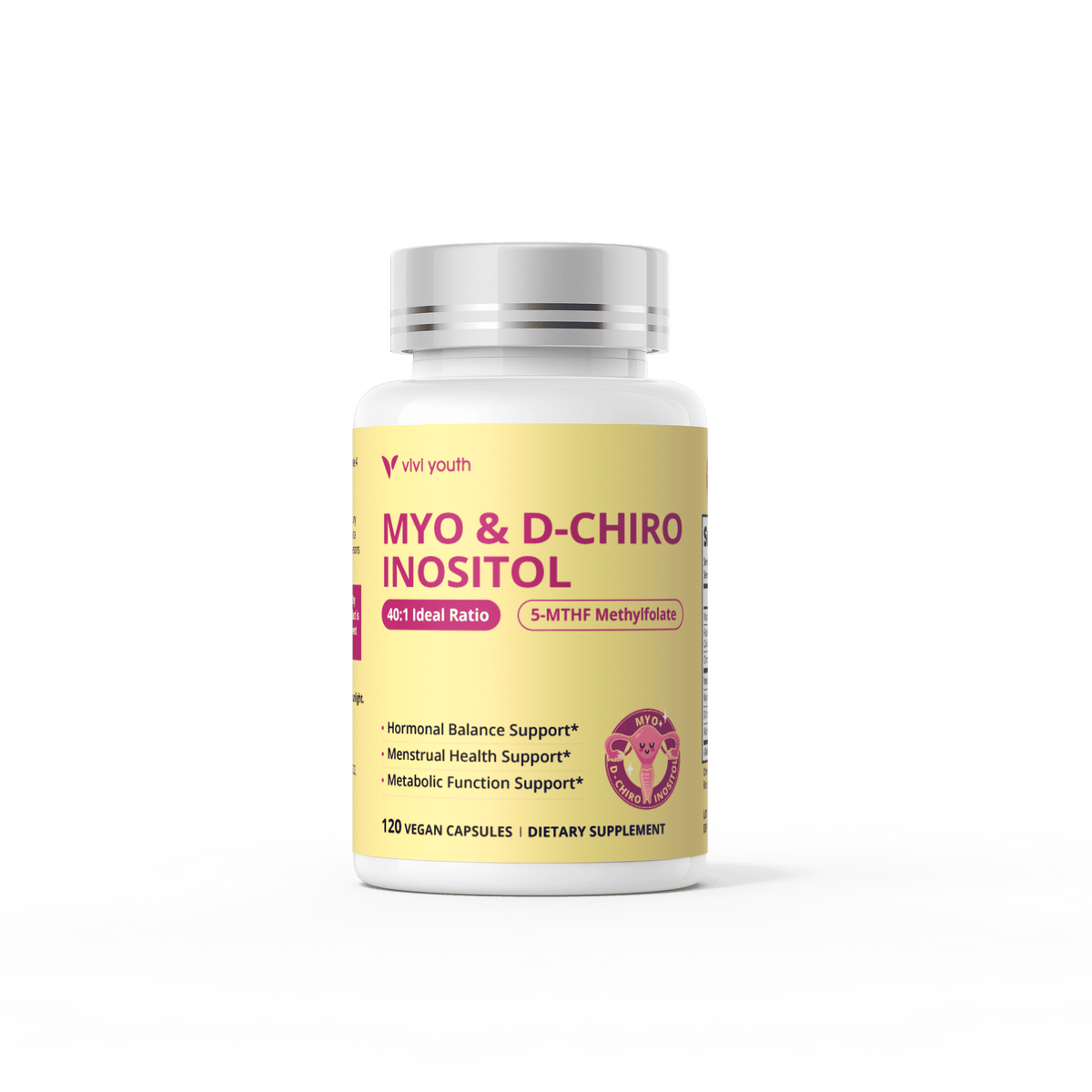 Myo & D-Chiro Inositol 40:1 Supplement for Women, 120 Capsules