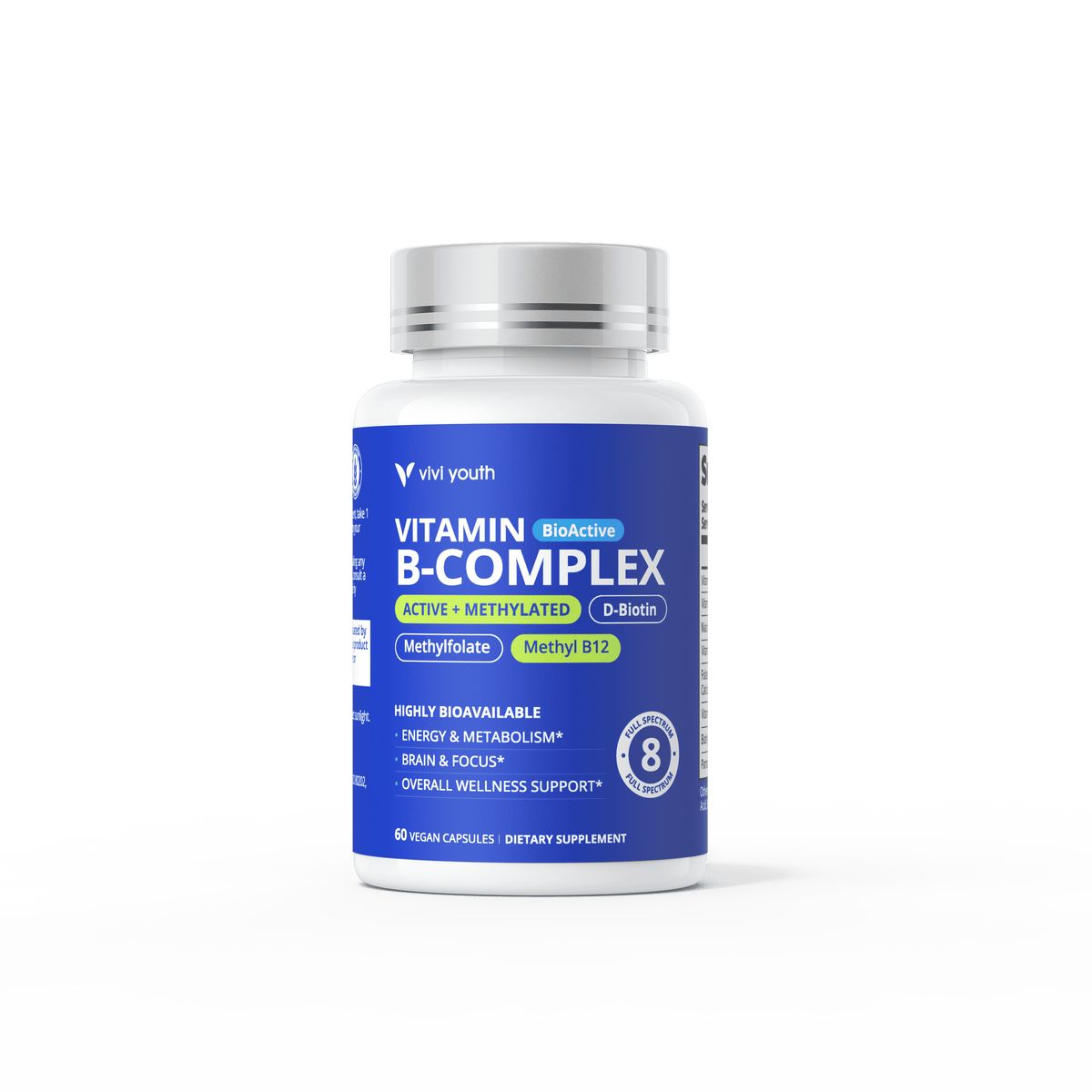 Vitamin B Complex for Women - BioActive Vitamin B12, Methylfolate