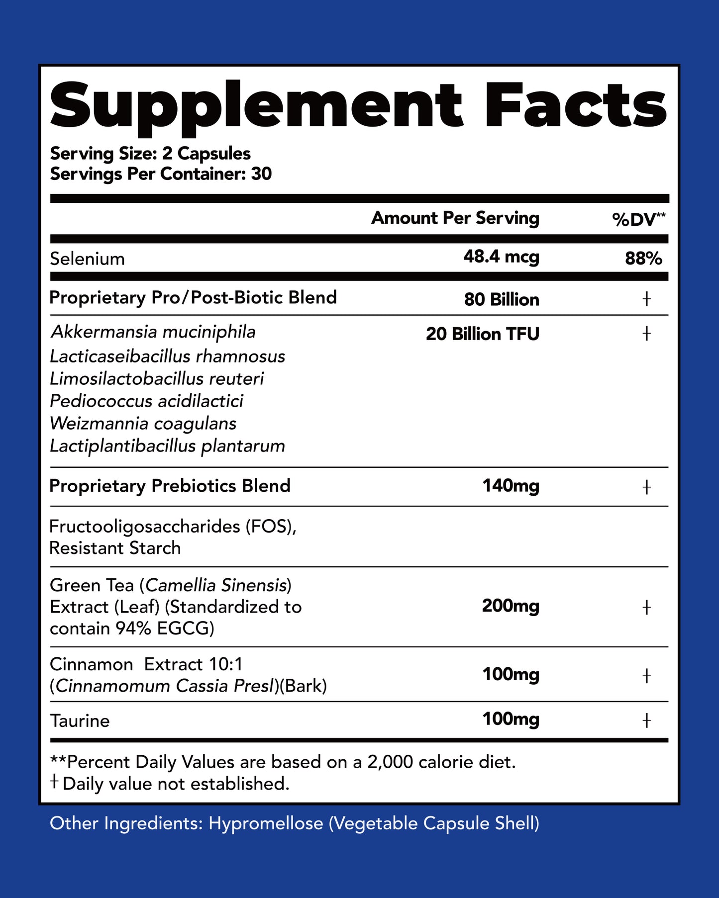 Akkermansia Supplement with 80 Billion Probiotic Prebiotics EGCG Delayed Release