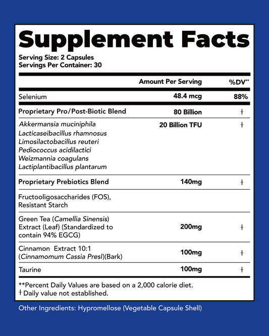 Akkermansia Supplement with 80 Billion Probiotic Prebiotics EGCG Delayed Release