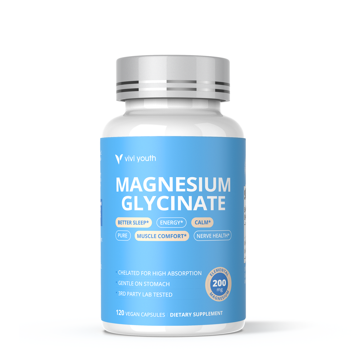 Magnesium Glycinate 200mg for Men & Women