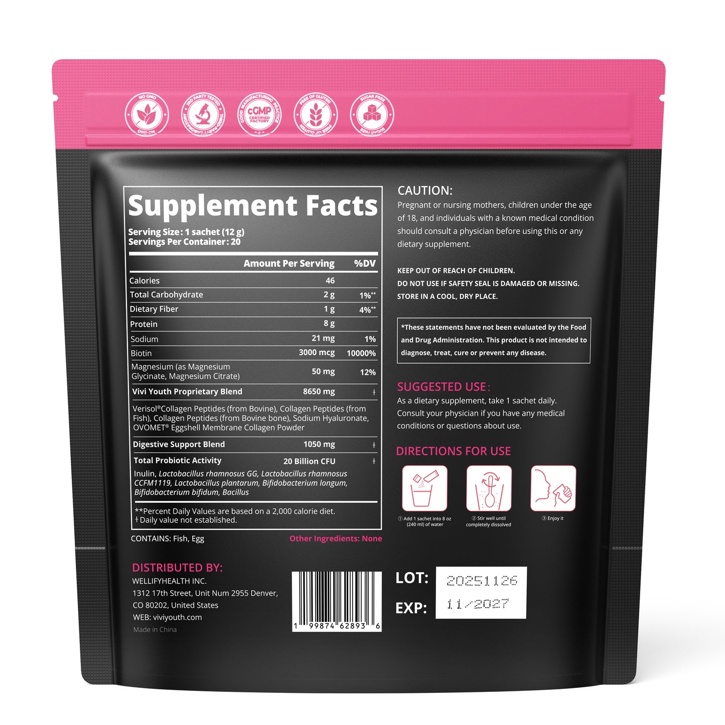 16-in-1 Verisol® Multi Collagen Peptides Powder for Women