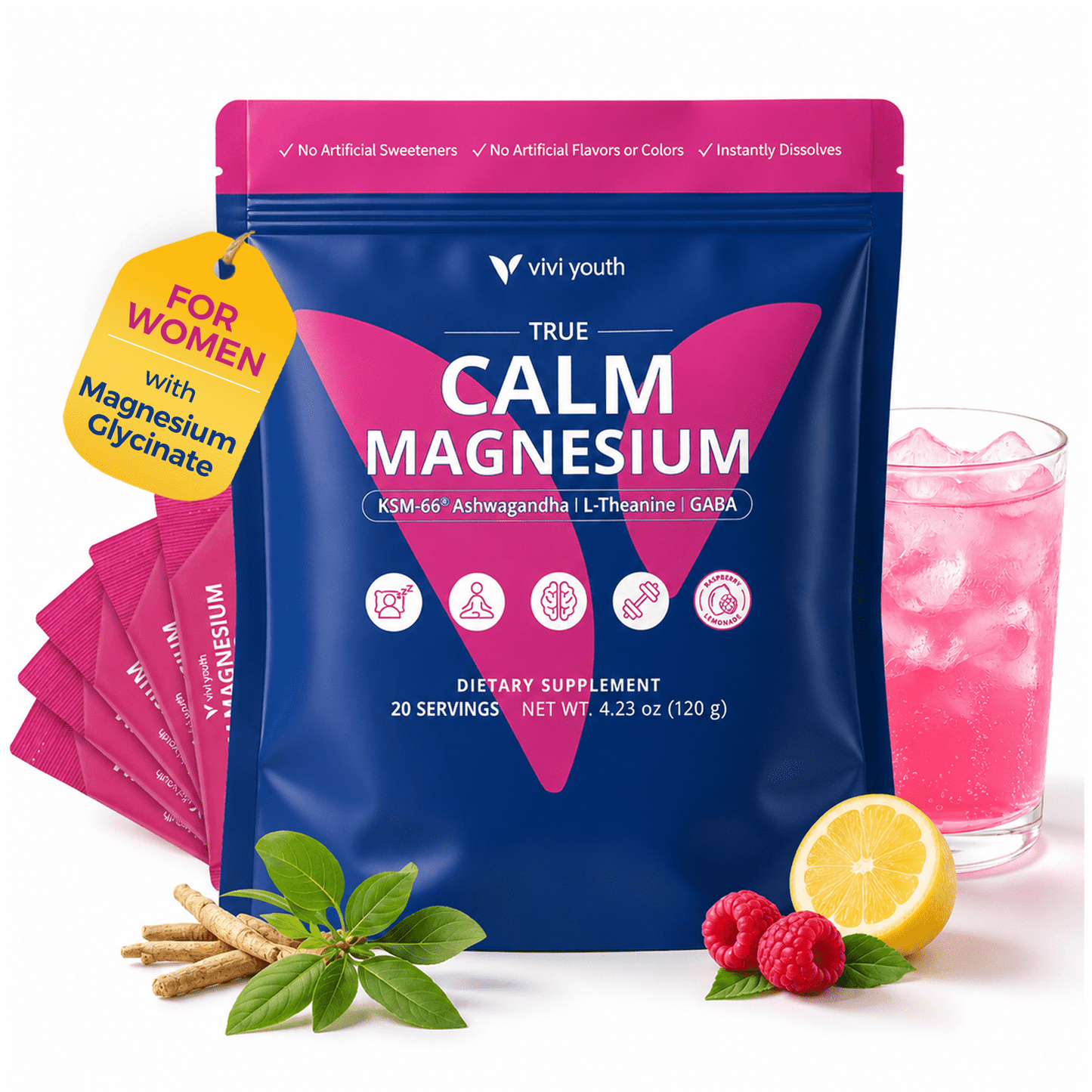 Magnesium Glycinate Powder for Women – KSM-66 Ashwagandha