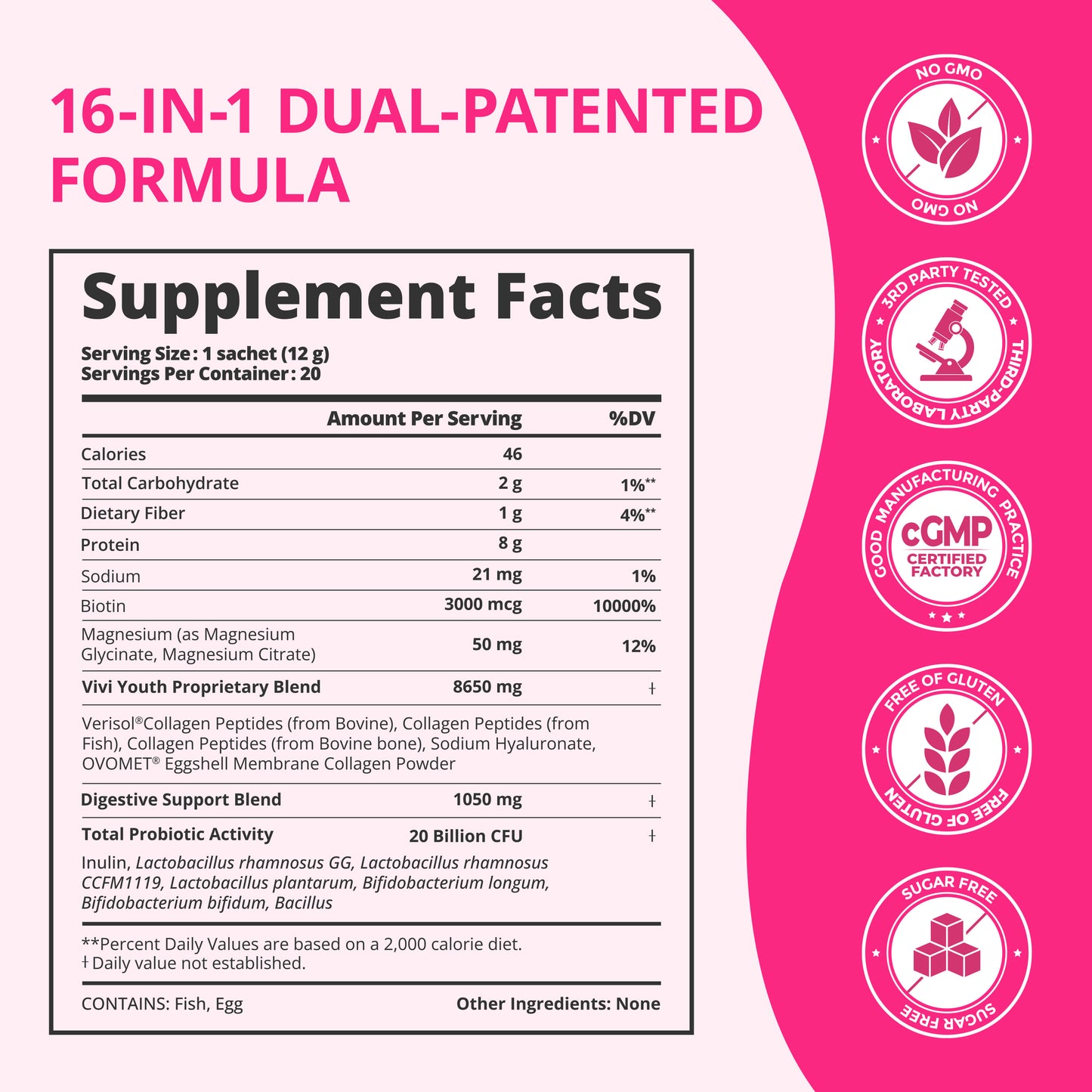 16-in-1 Verisol® Multi Collagen Peptides Powder for Women