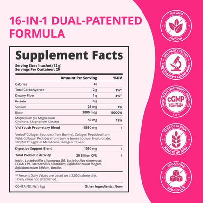 16-in-1 Verisol® Multi Collagen Peptides Powder for Women